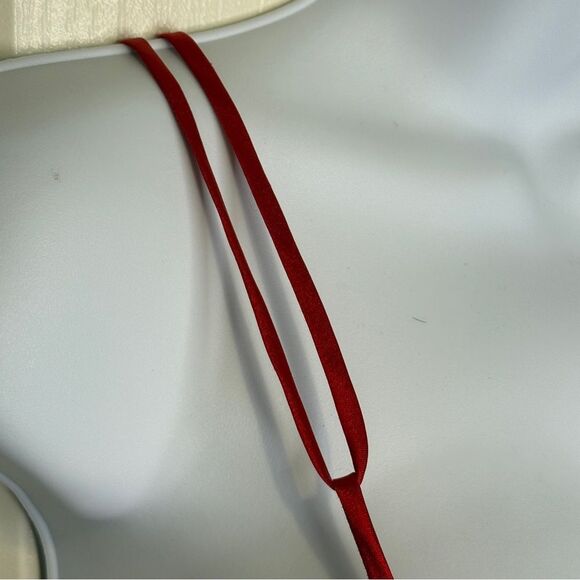 Vintage Frederick's of Hollywood Vibrant Red Satin Camisole Top Size Small - Picture 3 of 13